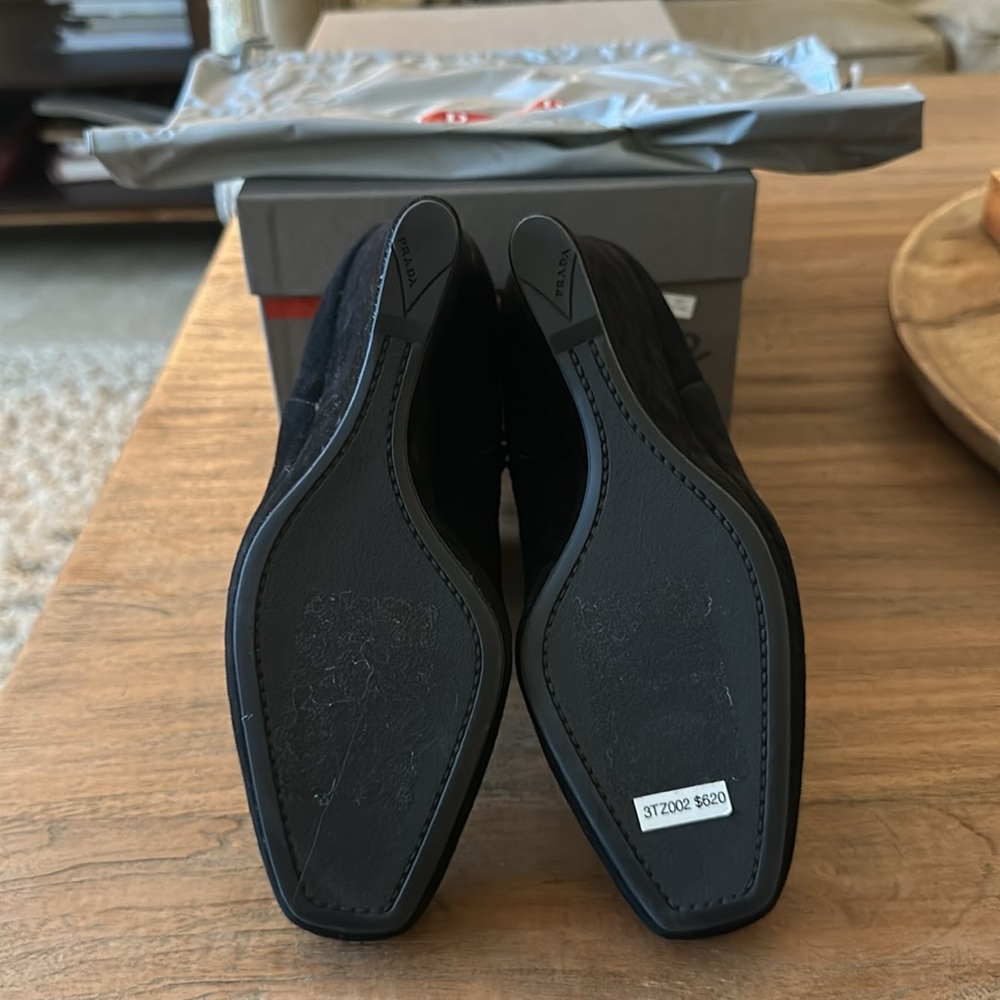 Brand New Prada Wedge boots. Size 6 1/2. Suede Made in Italy - Picture 3 of 8